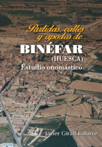 Primera de cubierta del libro 'Partidas, calles y apodos de Binéfar'