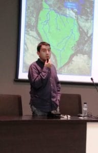 Roberto Quintilla en un momento de la conferencia «El antes y el después de San Salvador. La gestión del agua»