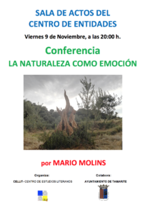 Cartel de la conferencia «La naturaleza como emoción»