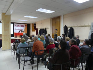 Un momento de la conferencia «La nobleza en la Litera. Los Infanzones de Azanuy»