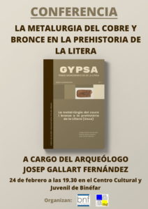 Cartel La metalurgia del cobre y del bronce en la prehistoria de la Litera