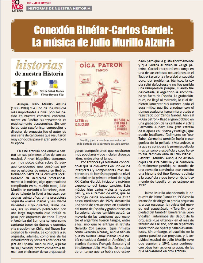 Artículo del Cellit en el número de julio de la revista Somos Litera