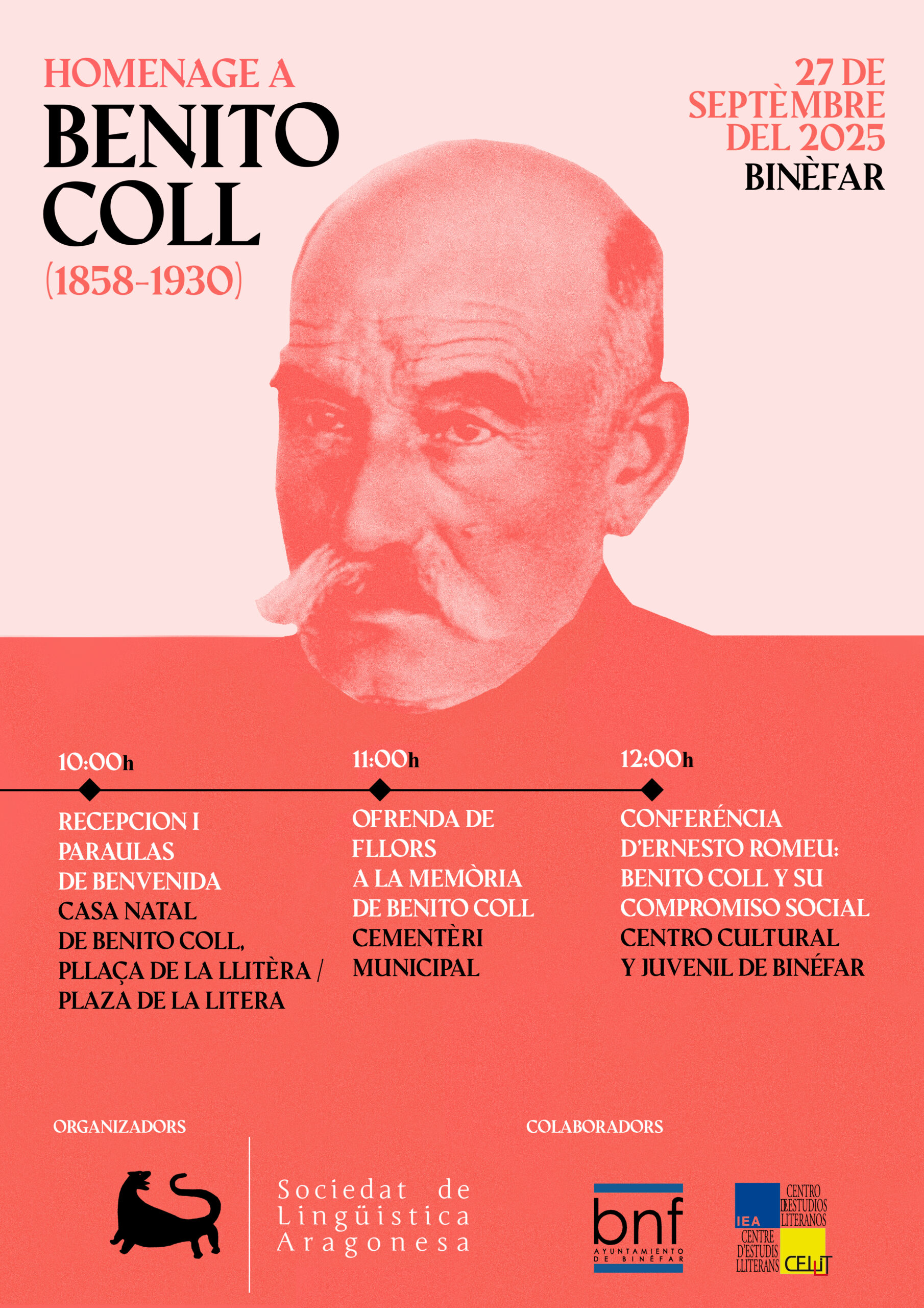 Homenaje a Benito Coll en Binéfar
