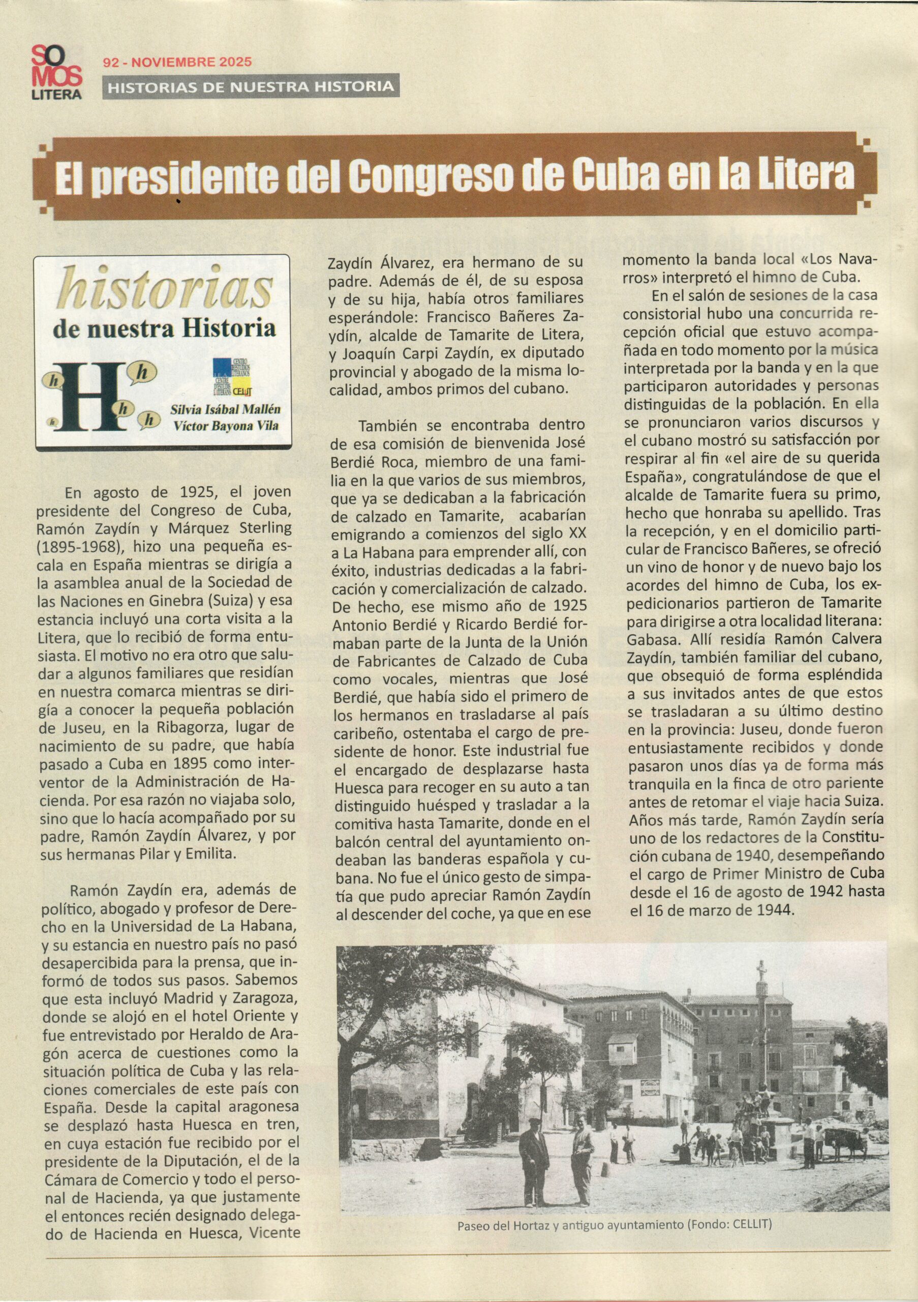 Artículo en el número de noviembre de la revista Somos Litera