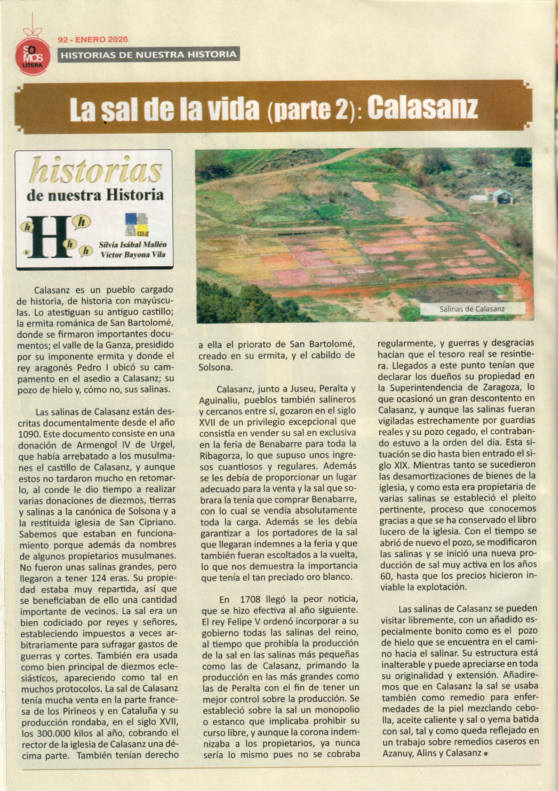 Artículo de enero en la revista Somos Litera