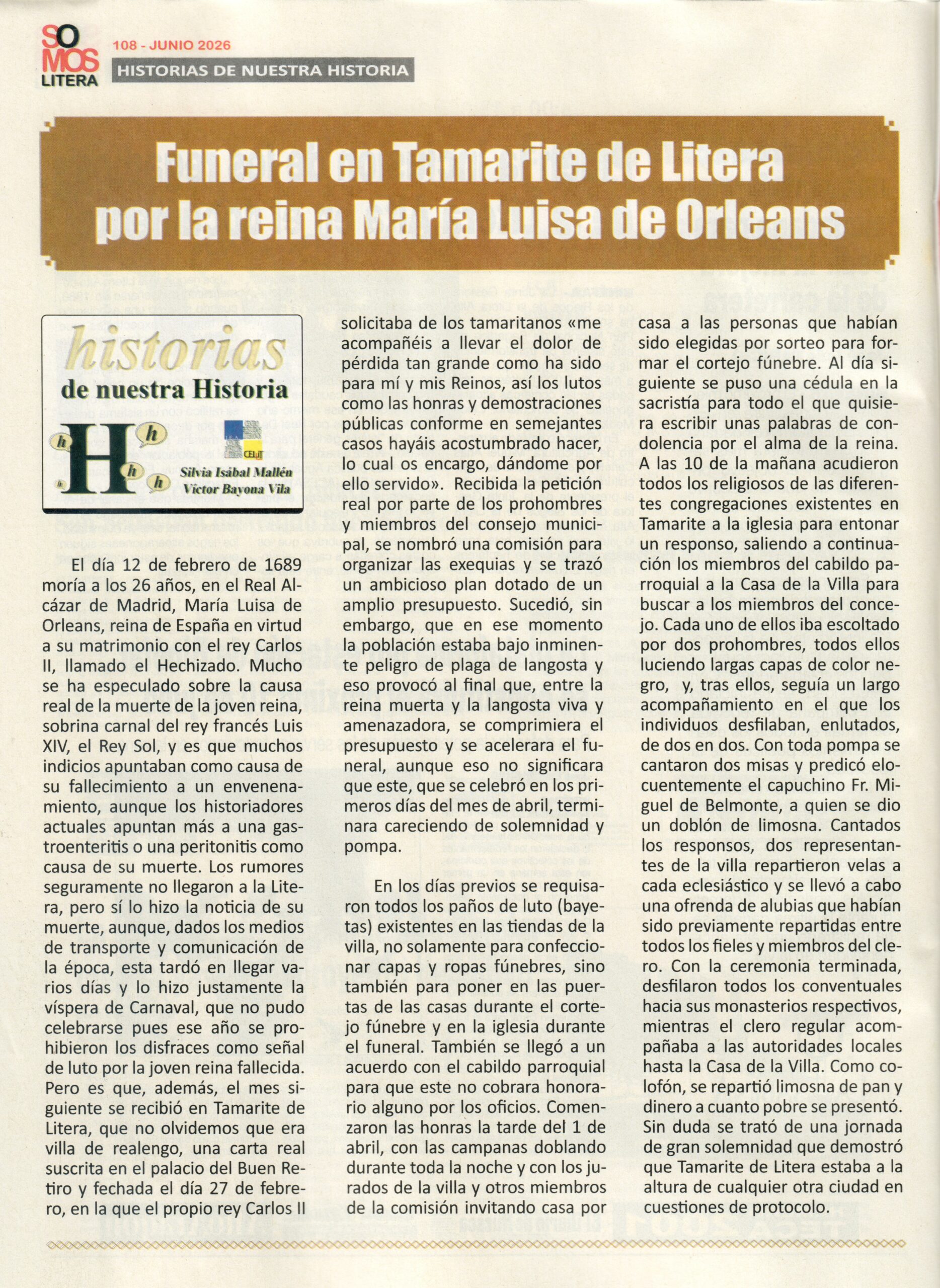 Nuevo artículo en la sección Historias de nuestra Historia de la revista Somos Litera