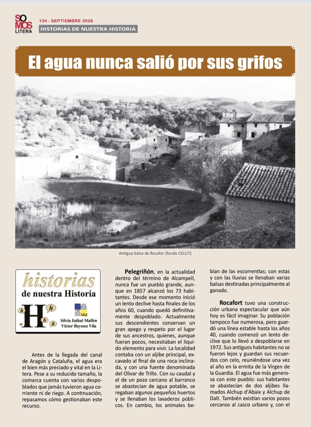 Artículo de septiembre en la revista Somos Litera