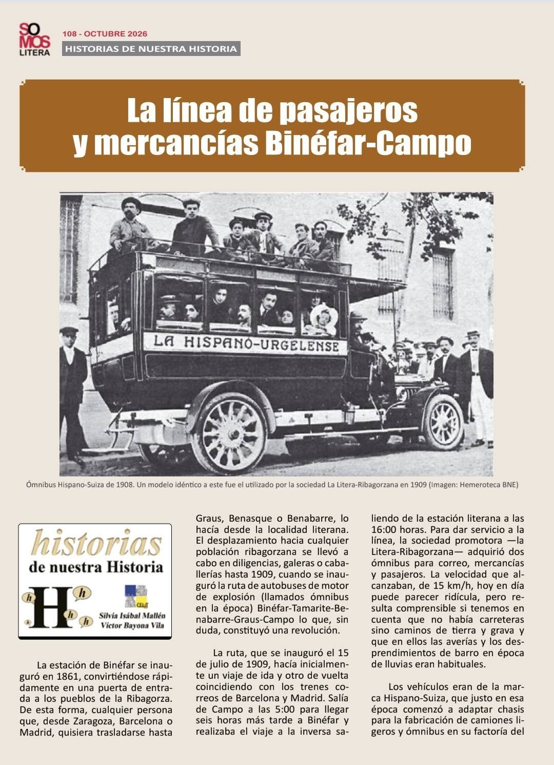 La línea de transporte Binéfar-Campo